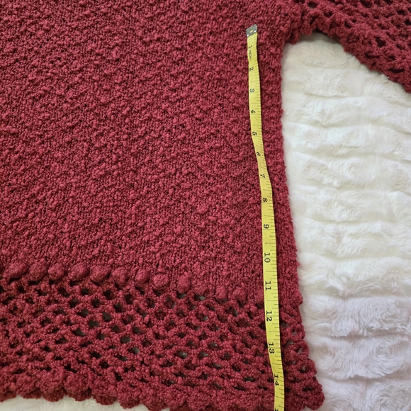 Chic Knit Skirt, Shirt and Cardigan 3 Piece Set in Red-brown Tone. Hand Made - Picture 12 of 16